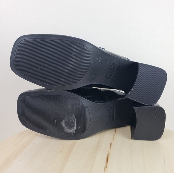 Seychelles Kami Black mules Size 10M Block Chunky Heel 90s Y2K Preppy Academia - Picture 12 of 12